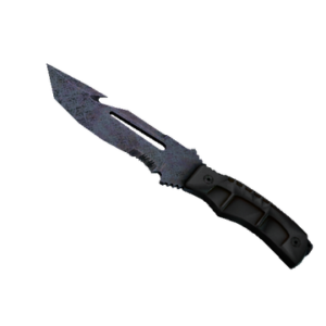 ★ StatTrak™ Survival Knife | Blue Steel (Battle-Scarred)
